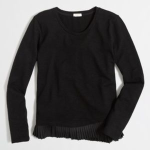 Jcrew factory ruffle hem sweatshirt black xxs